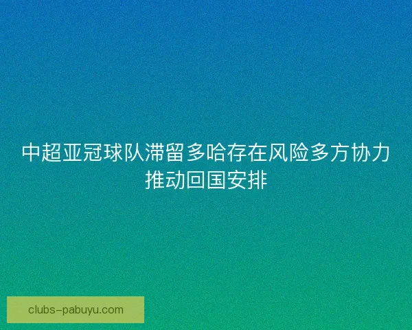 中超亚冠球队滞留多哈存在风险多方协力推动回国安排